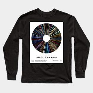 minimal_God.zilla vs Kong Warp Barcode Movie Long Sleeve T-Shirt